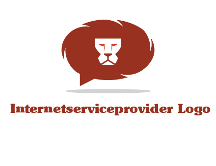 chat icon with lions logo