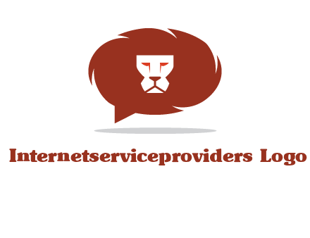 chat icon with lions logo