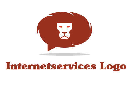chat icon with lions logo