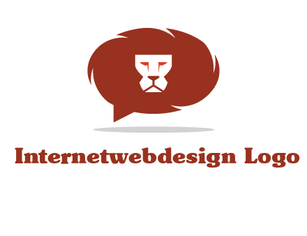chat icon with lions logo