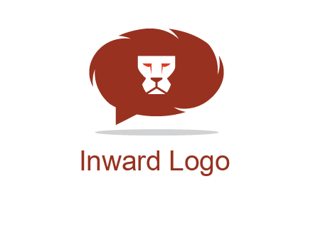 chat icon with lions logo