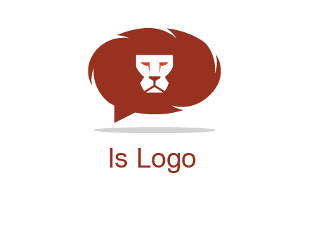 chat icon with lions logo