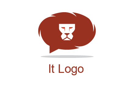 chat icon with lions logo
