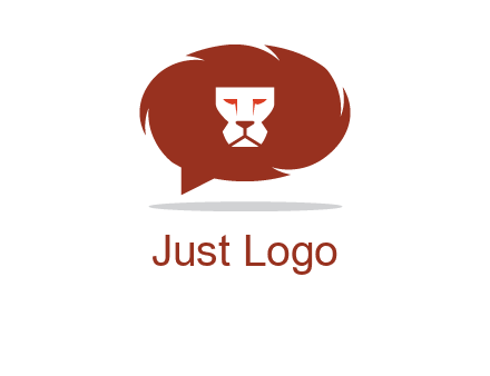chat icon with lions logo