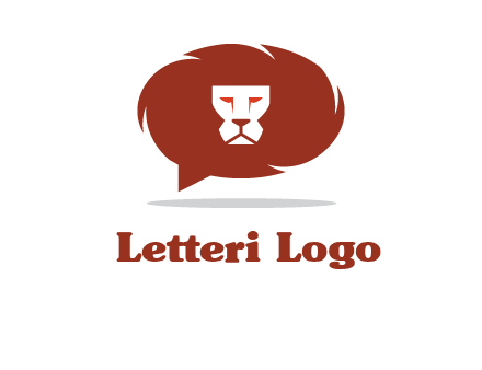 chat icon with lions logo