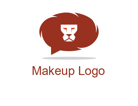 chat icon with lions logo