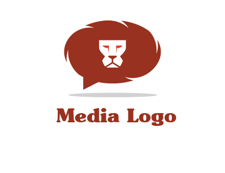 chat icon with lions logo