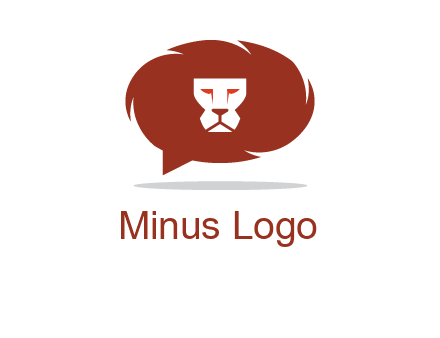 chat icon with lions logo
