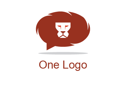chat icon with lions logo