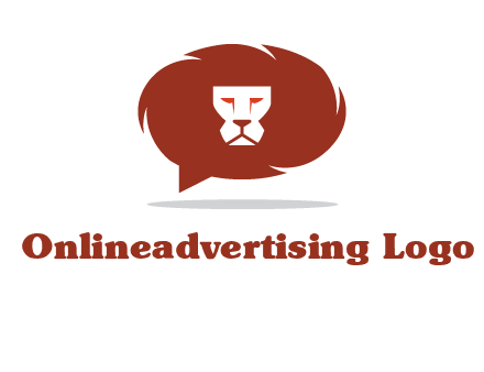 chat icon with lions logo