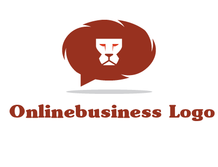 chat icon with lions logo