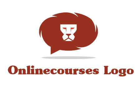 chat icon with lions logo