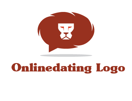 chat icon with lions logo