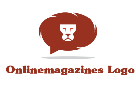 chat icon with lions logo
