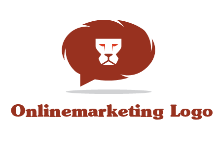 chat icon with lions logo