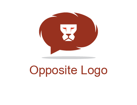 chat icon with lions logo