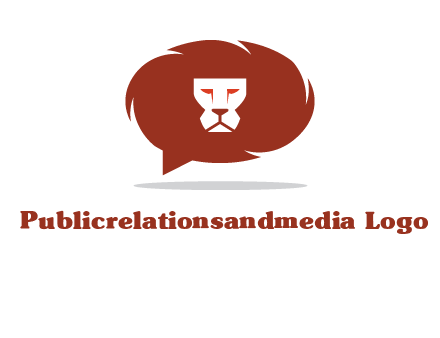 chat icon with lions logo
