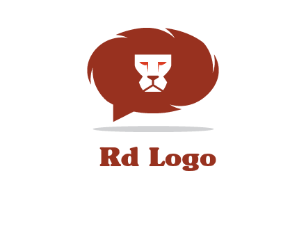 chat icon with lions logo