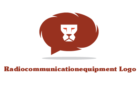 chat icon with lions logo