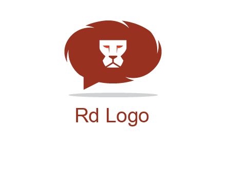 chat icon with lions logo