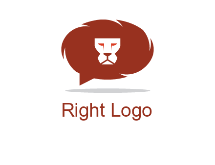 chat icon with lions logo