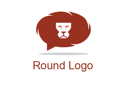 chat icon with lions logo