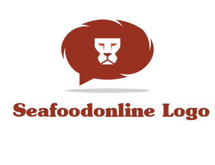 chat icon with lions logo