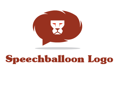 chat icon with lions logo