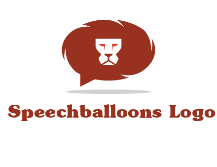 chat icon with lions logo