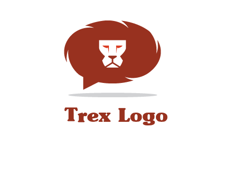 chat icon with lions logo