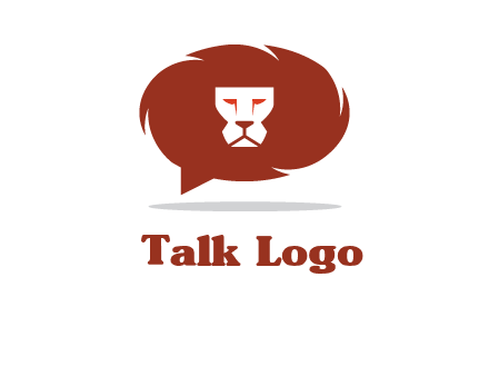 chat icon with lions logo