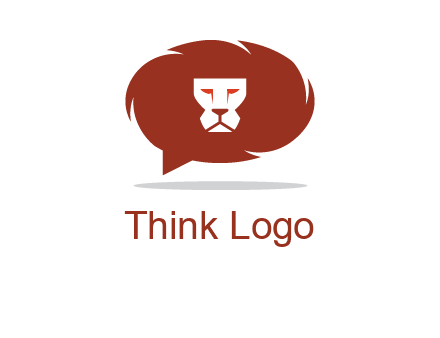 chat icon with lions logo