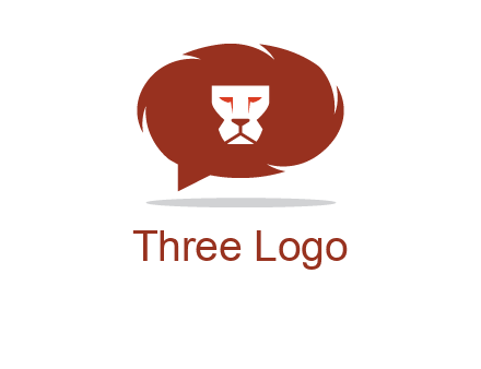chat icon with lions logo