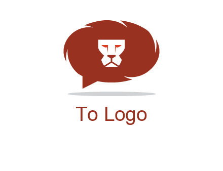 chat icon with lions logo