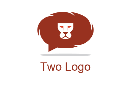 chat icon with lions logo