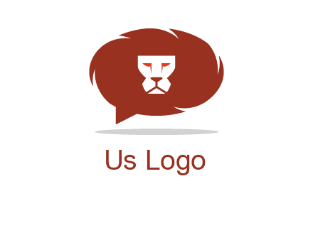 chat icon with lions logo