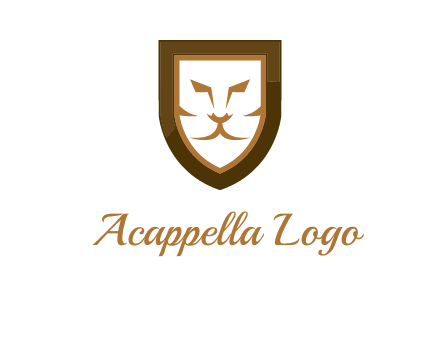 lion face in shield logo