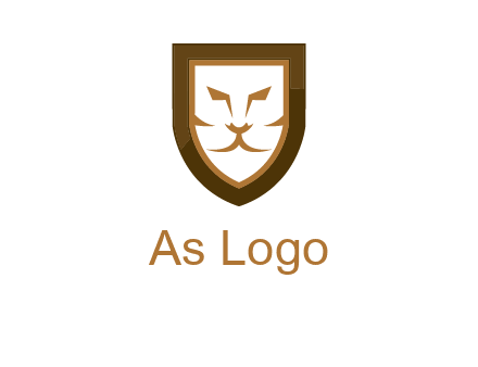 lion face in shield logo