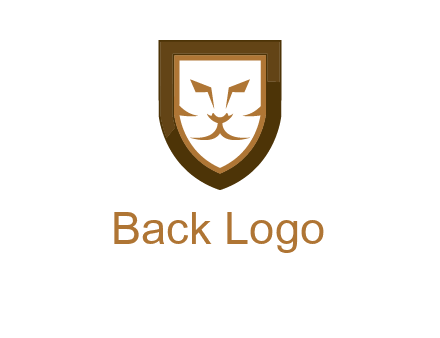 lion face in shield logo
