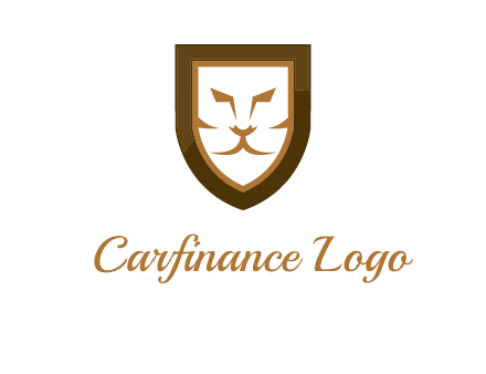 lion face in shield logo