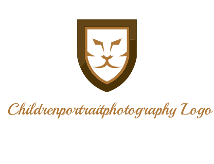 lion face in shield logo