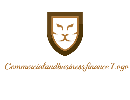 lion face in shield logo