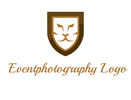lion face in shield logo