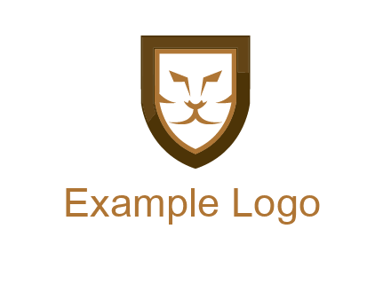 lion face in shield logo