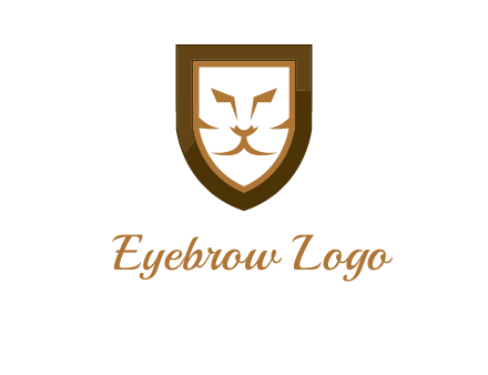 lion face in shield logo