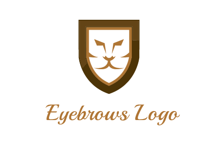 lion face in shield logo