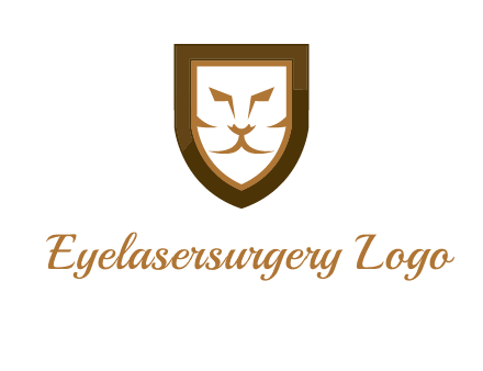 lion face in shield logo