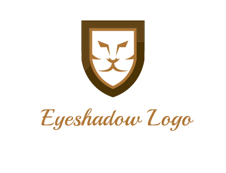 lion face in shield logo