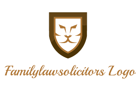 lion face in shield logo