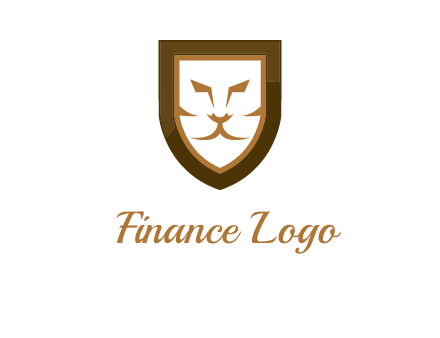 lion face in shield logo
